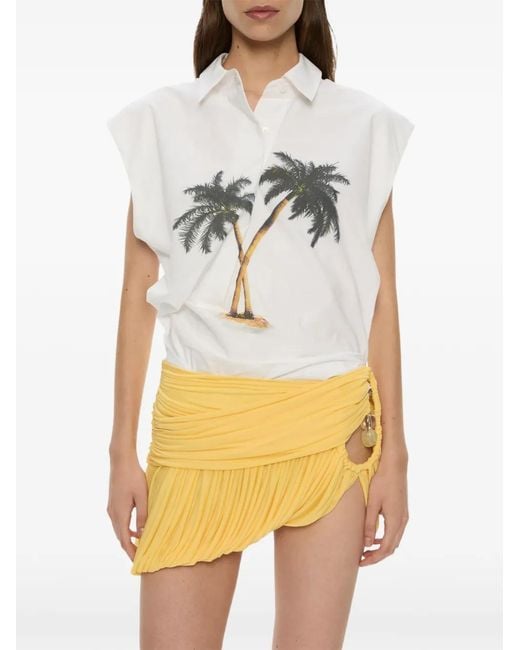 Christopher Esber Yellow Bubble Mini Skirt