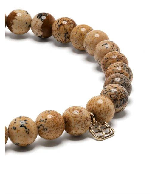 Sydney Evan White 14Kt Buddha Beaded Bracelet for men