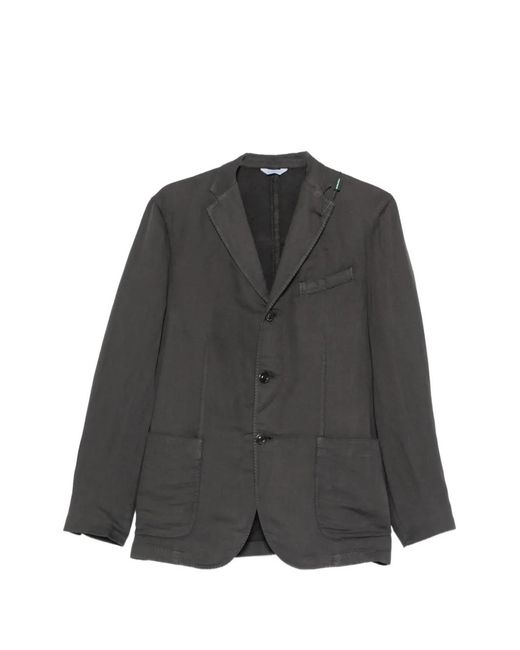 Boglioli Gray Single-Breasted Blazer for men