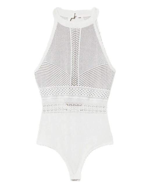 Body En Maille Twinset en coloris White