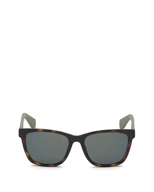 Adidas Gray Lunettes De Soleil Rectangulaires À Effet Écailles De Tortue for men