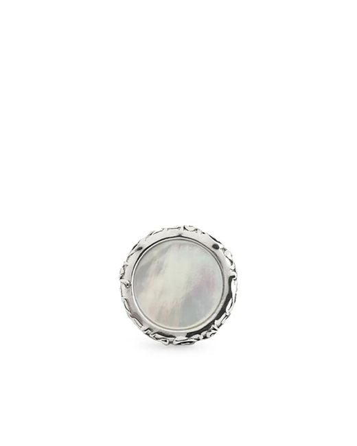 Emanuele Bicocchi White Amulet Stud Earring