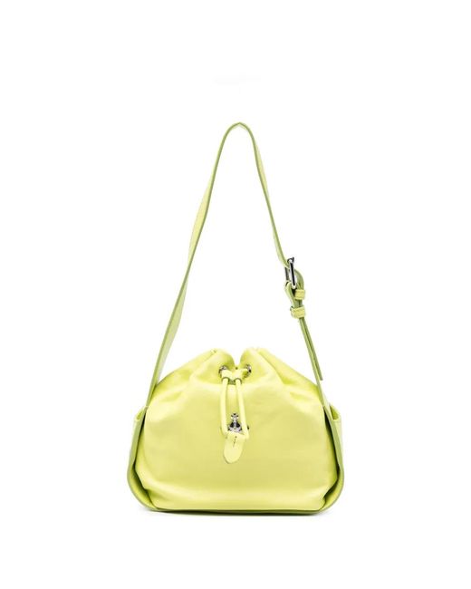Vivienne Westwood Yellow Stacey Orb-Plaque Bucket Bag