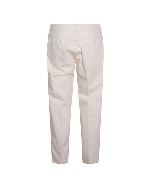 Lardini White Button Jeans for men