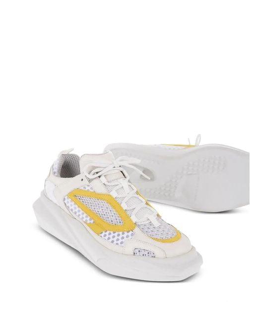 1017 ALYX 9SM White Mono Hiking Leather-Trim Sneakers