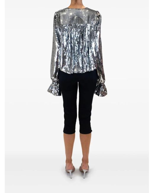 Azeeza Blue Thistle Blouse