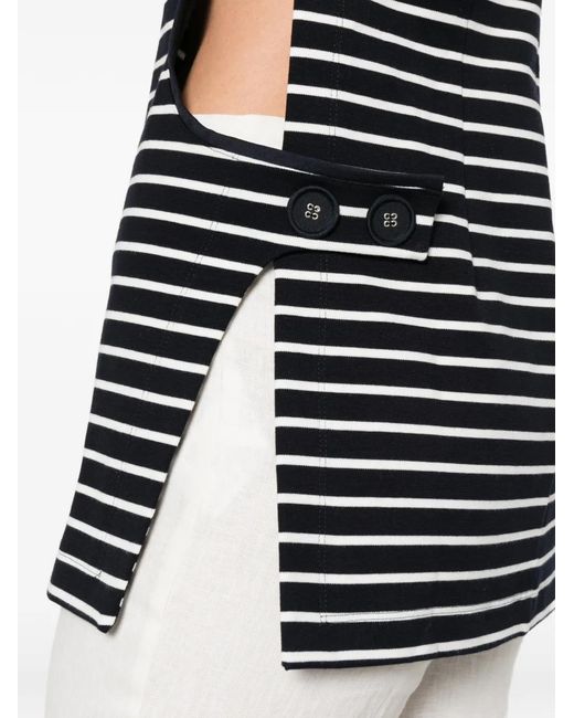 Seafarer Black Striped Pocket Dress