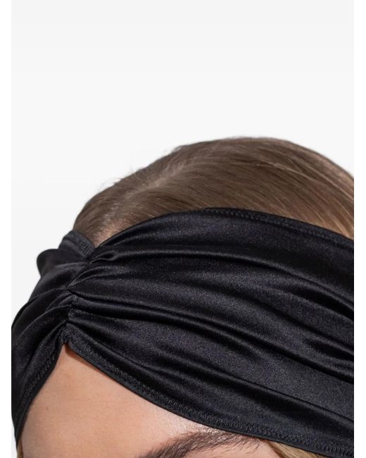 Jennifer Behr Black Norma Twisted Head Wrap