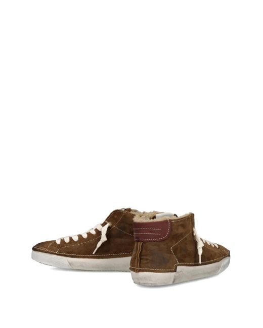 Philippe Model Brown Lace-Up High-Top Sneakers for men