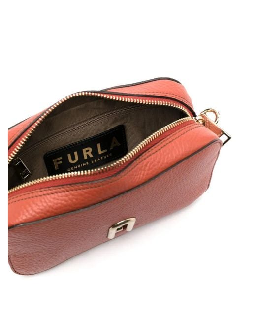 Furla Orange Mini Sac À Bandoulière Primula En Cuir