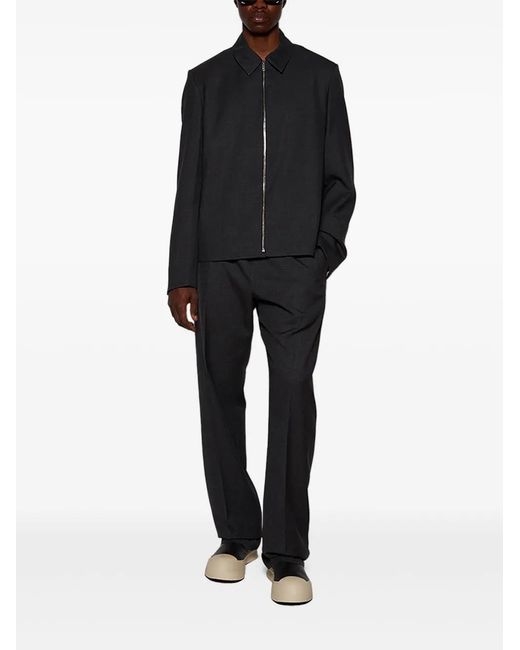 Givenchy Gray Elasticated-Waist Wool Trousers for men