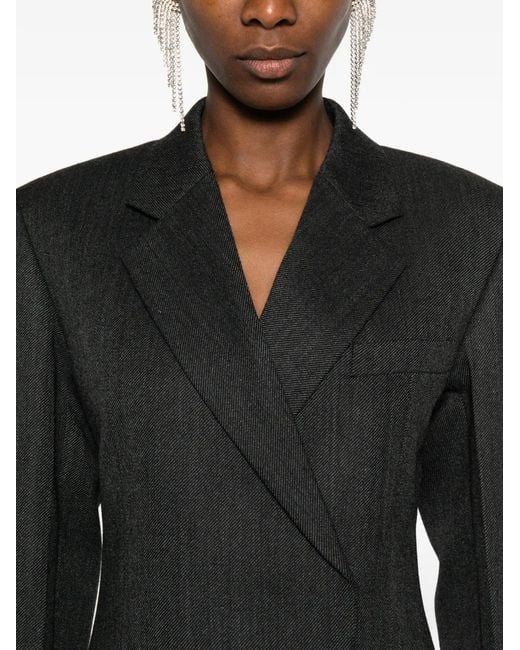 Alexander Wang Black Embellished Blazer Mini Dress