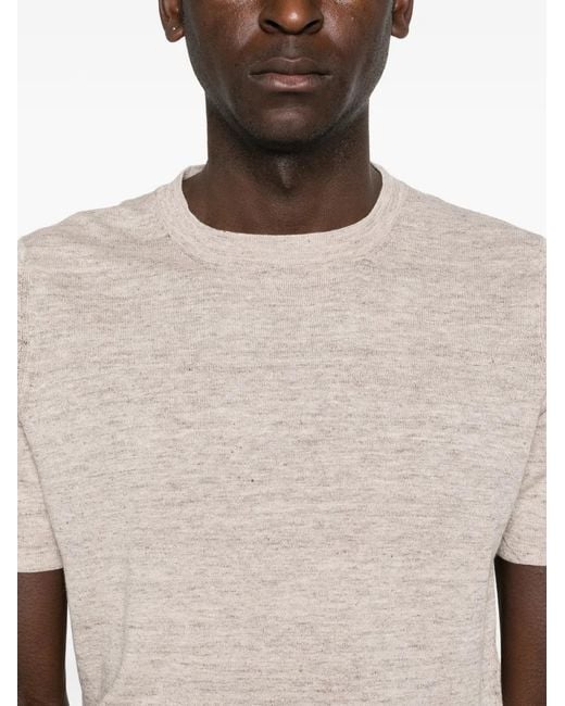 Brunello Cucinelli White Linen Blend Sweater for men