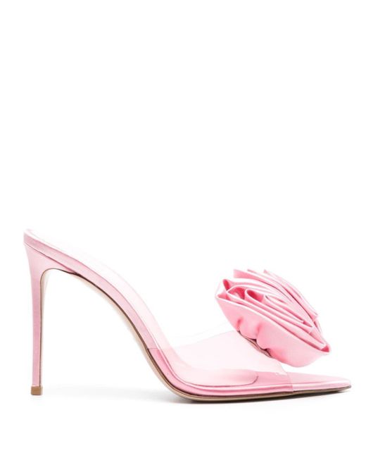 Le Silla Pink Rose 110mm Satin Mules