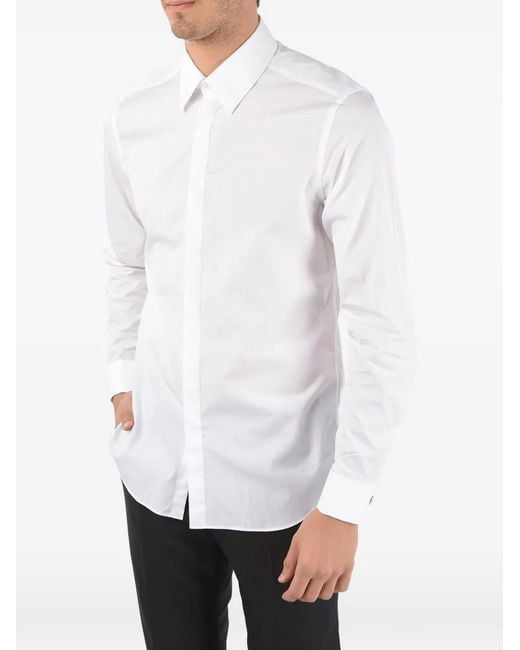 Corneliani White Slim-Fit Cotton Shirt for men