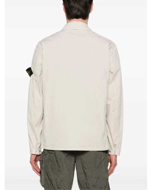 Stone Island White Almond Lightweight Jacket for men
