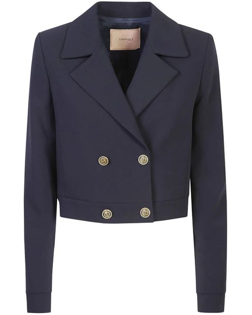 Chaqueta Corta Texturizada Twinset de color Blue