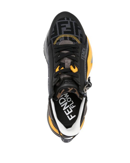 Fendi Black Flow Low-top Sneakers for men