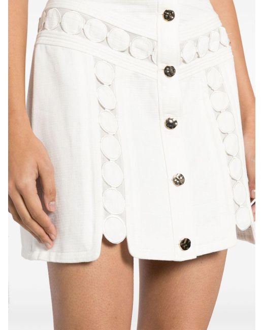 Minifalda Heathcote con lunares bordados Acler de color White