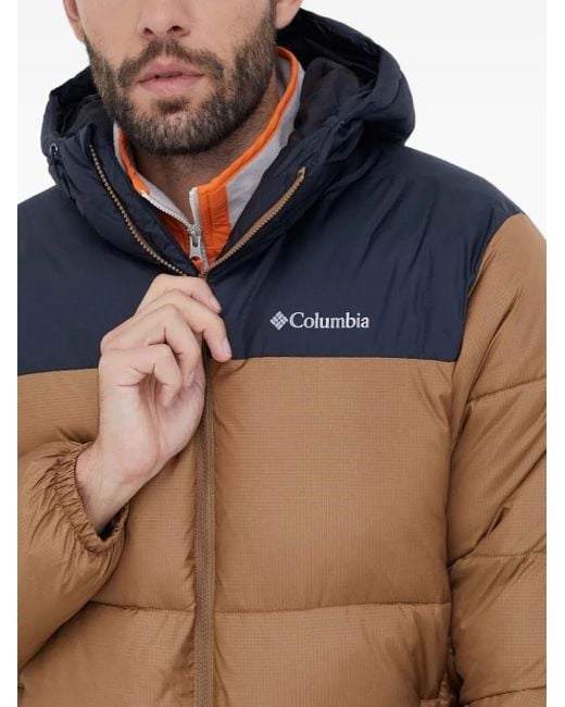 Columbia Blue Hooded Puffer Jacket for men