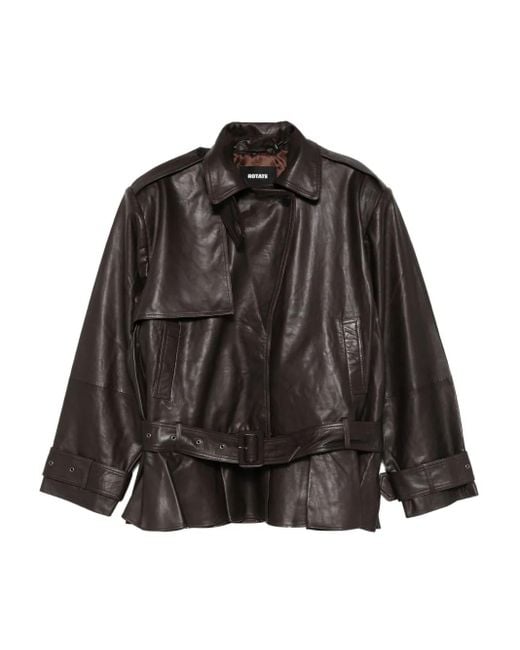 ROTATE BIRGER CHRISTENSEN Black Leather Jacket