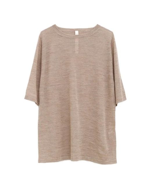Lauren Manoogian Natural T-Shirt À Col Rond