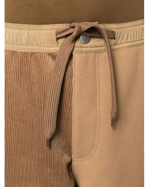 Emporio Armani Natural Panelled Straight-Leg Trousers for men