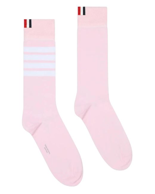 Calzini A Righe di Thom Browne in Pink da Uomo