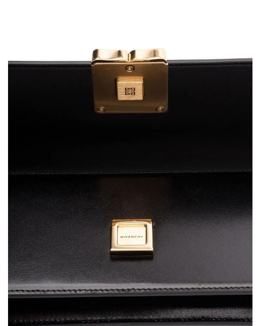 Givenchy Black 4G Liquid Chain-Detail Clutch Bag