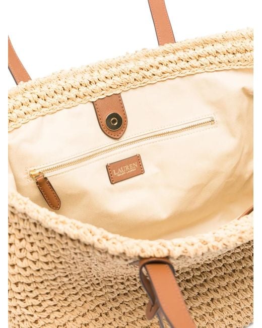 Ralph Lauren Natural "Lainey" Large Tote Bag