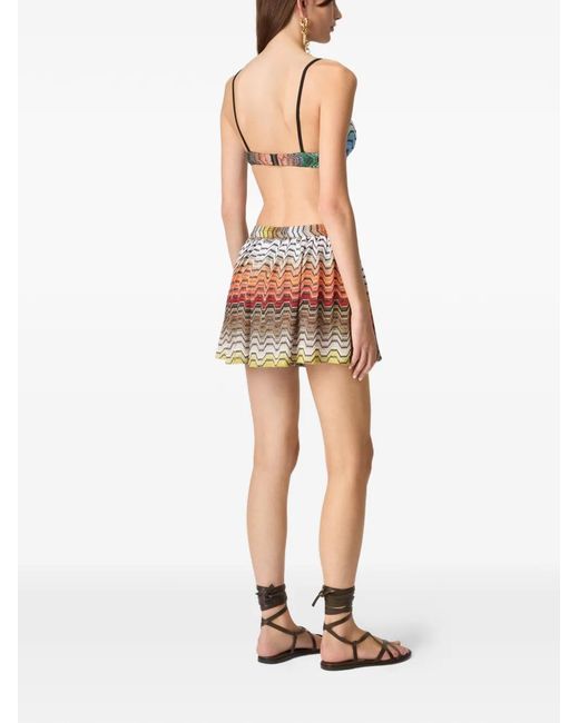 Missoni Brown Zig-Zag Mini Skirt