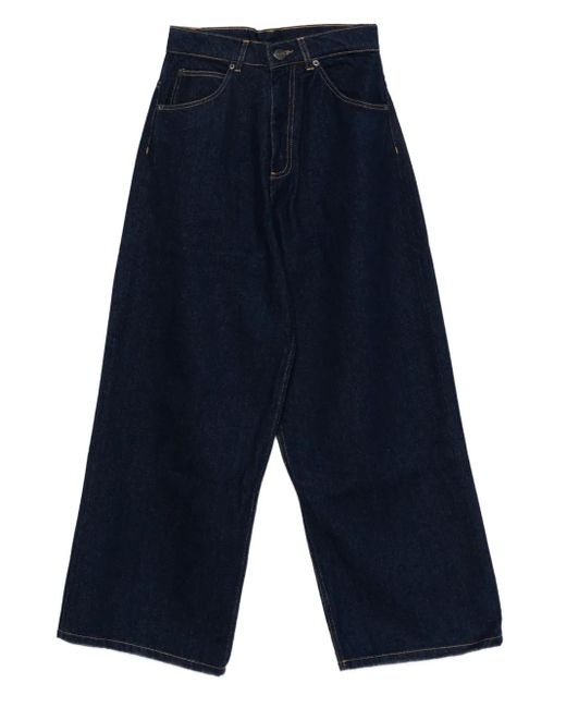 Charles Jeffrey Blue Knit-Patch Jeans