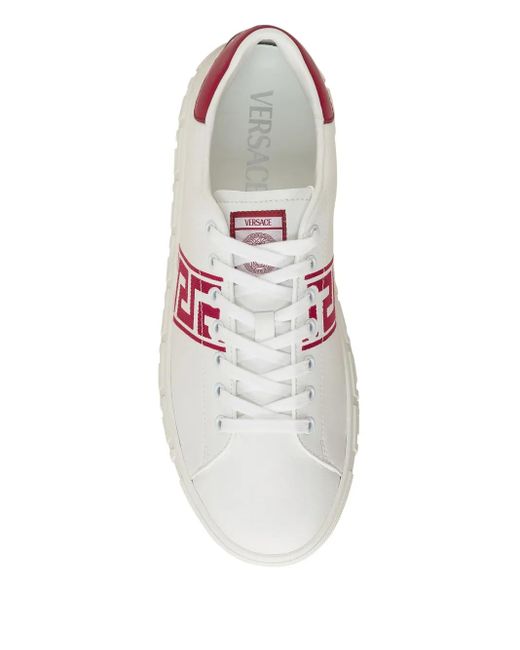 Zapatillas con estampado Greca Versace de hombre de color White
