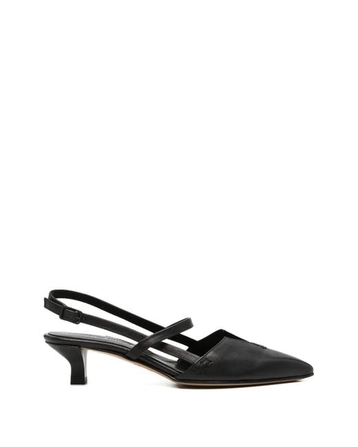 Pomme D ́Or Black Pointed-Toe Slingback Pumps