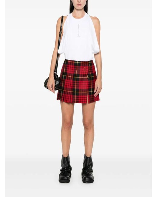 McQueen White Round Neck Top