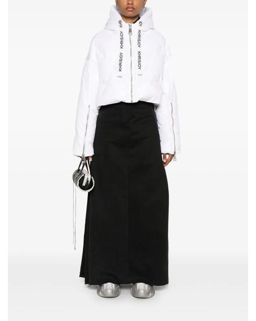 Khrisjoy White Puff Khris Cropped