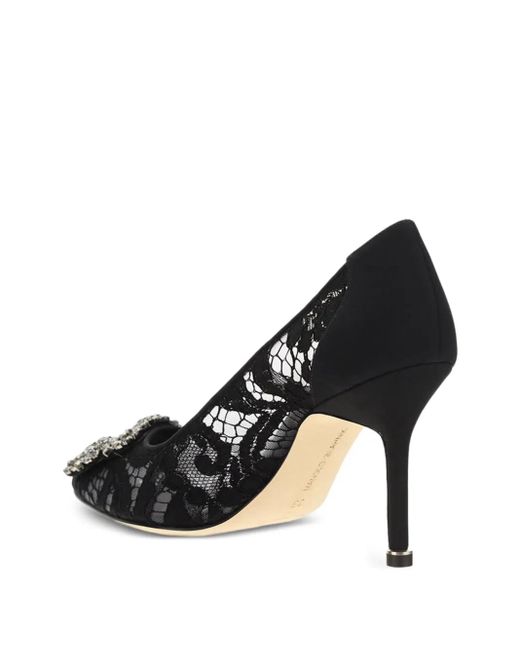 Manolo Blahnik Black 70Mm Hangisi Pumps