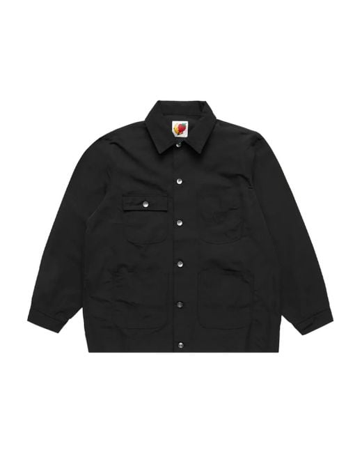 Sky High Farm Black Nylon Chore Coat for men