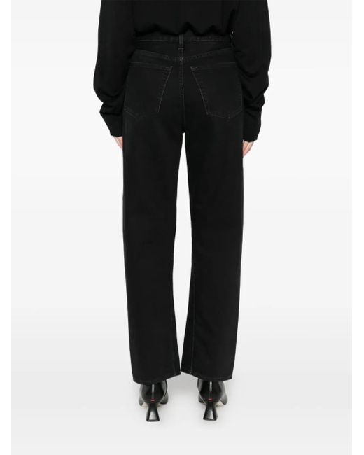 Totême  Black Logo-Engraved Trousers