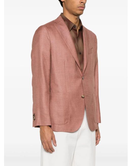Boglioli Pink Interwoven Blazer for men