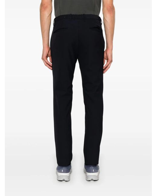 Incotex Blue Pressed-Crease Trousers for men