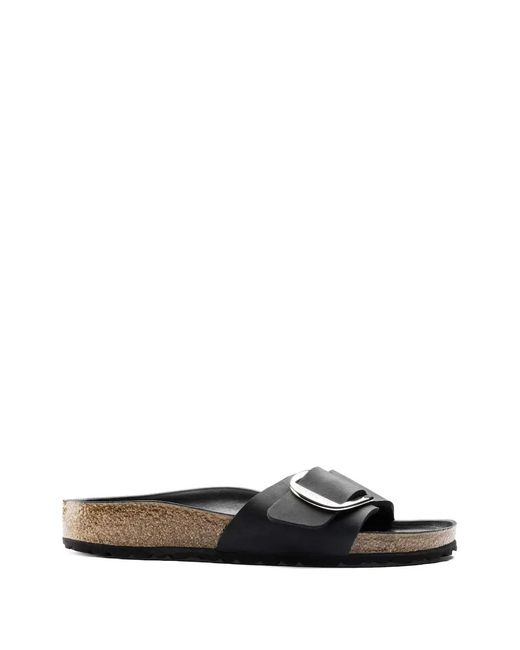 Birkenstock White Madrid Buckked Sandals