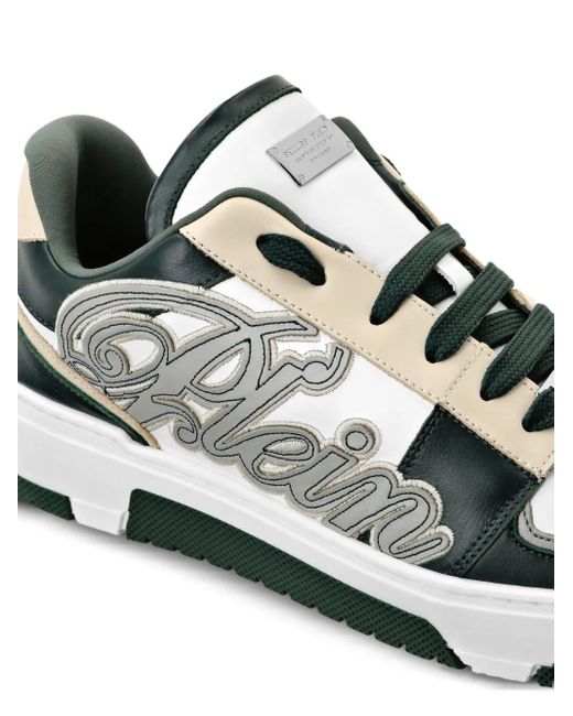 Philipp Plein White Plein-Patch Low-Top Sneakers