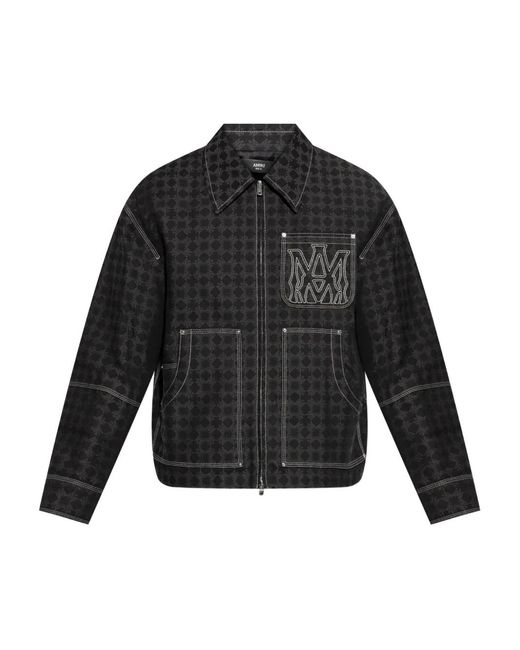 Amiri Black Jacket With Logo for men