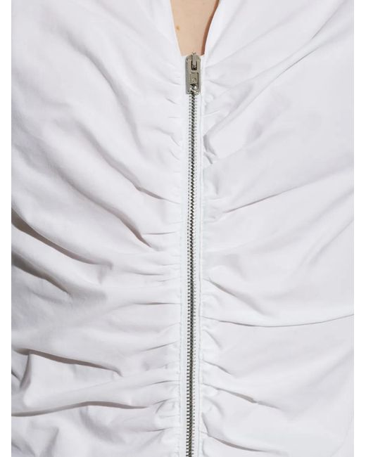 Alexander Wang White Zip-Up Shirt