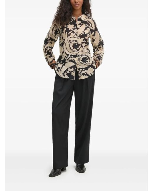 Camicia A Fiori di Pedro Del Hierro Madrid in Black