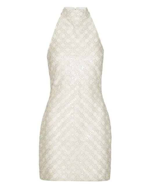 ROTATE BIRGER CHRISTENSEN スパンコール ホルターネック ドレス White