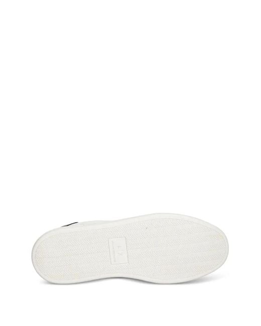 ARMANI EXCHANGE White Panelled Leather Sneakers