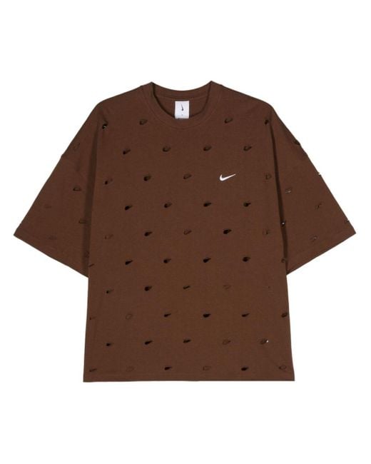 T-shirt Swoosh x Jacquemus di Nike in Brown