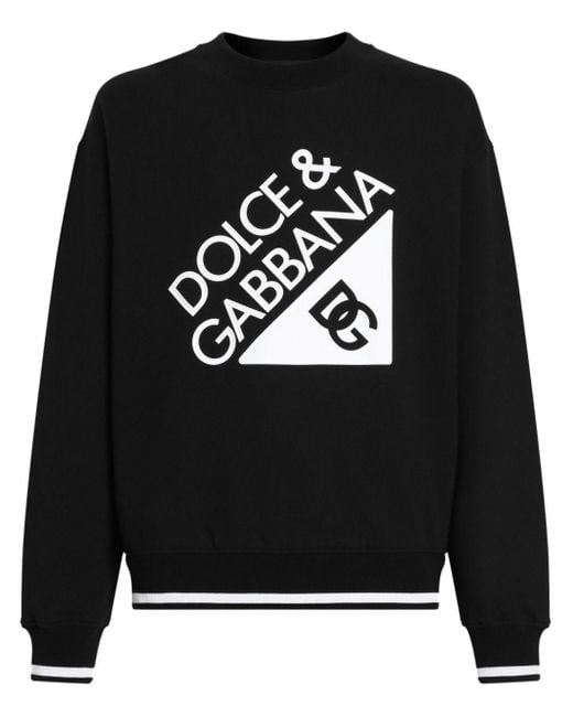 Dolce & Gabbana Black Logo-print Sweatshirt for men